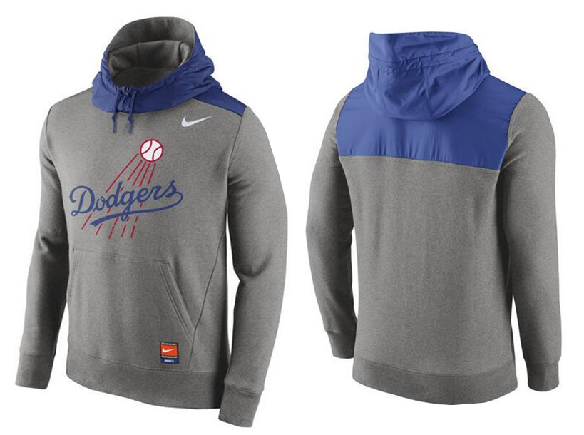 Nike Los Angeles Dodgers Grey Cooperstown Collection Hybrid Pullover Hoodie