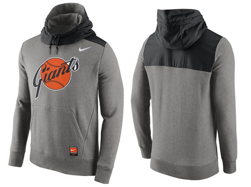 Nike San Francisco Giants Grey Cooperstown Collection Hybrid Pullover Hoodie