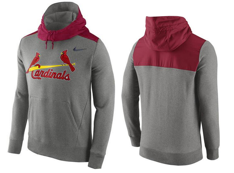 Nike St.Louis Cardinals Grey Cooperstown Collection Hybrid Pullover Hoodie