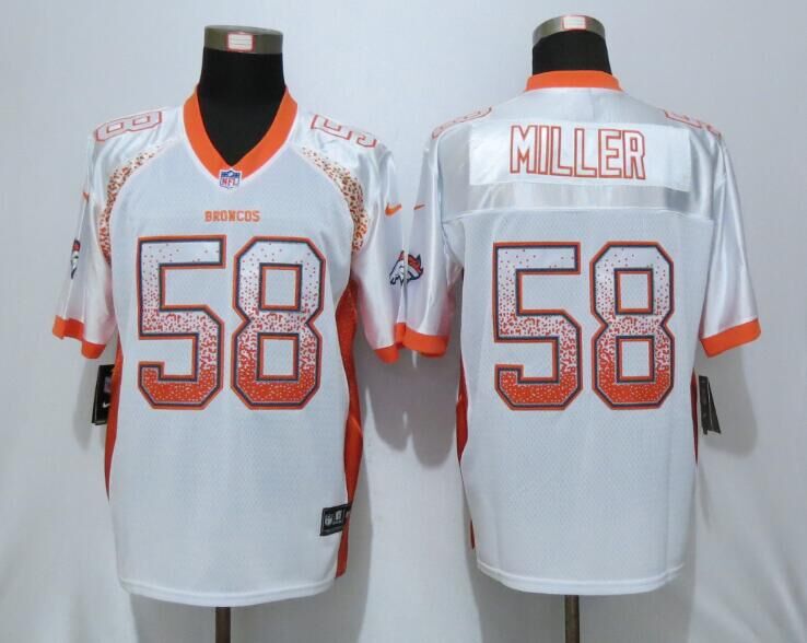 Nike Broncos 58 Von Miller White Drift Fashion Elite Jersey