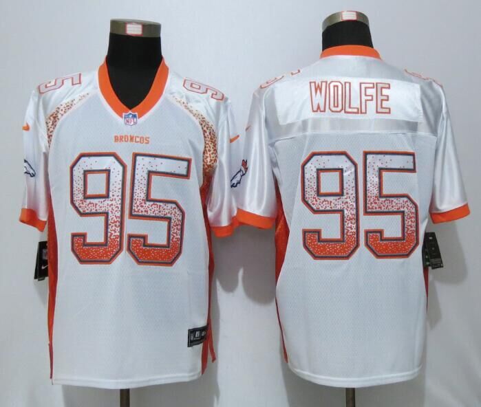 Nike Broncos 95 Derek Wolfe White Drift Fashion Elite Jersey