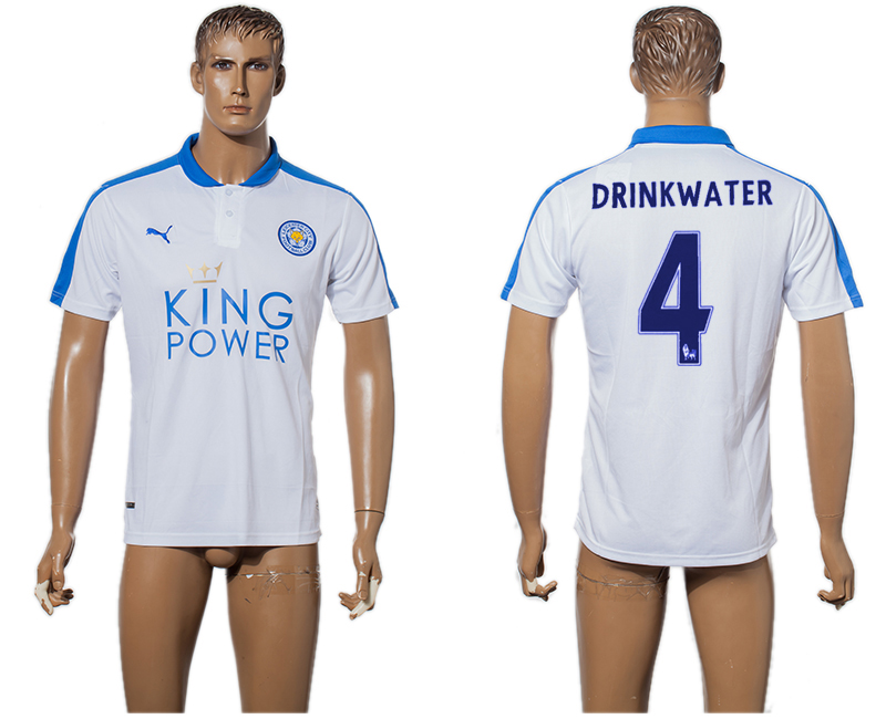2015-16 Leicester City 4 DRINKWATER Third Away Thailand Soccer Jersey