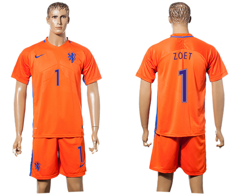 2016-17 Netherlands 1 ZOET Home Soccer Jersey