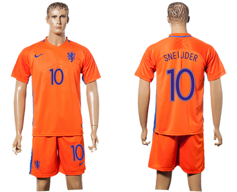 2016-17 Netherlands 10 SNEIJDER Home Soccer Jersey