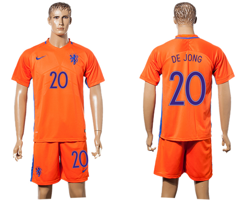 2016-17 Netherlands 20 DE JONG Home Soccer Jersey