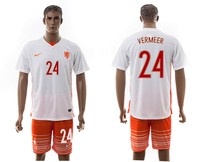 2016-17 Netherlands 24 VERMEER Away Soccer Jersey