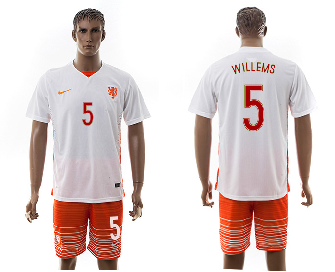 2016-17 Netherlands 5 WILLEMS Away Soccer Jersey