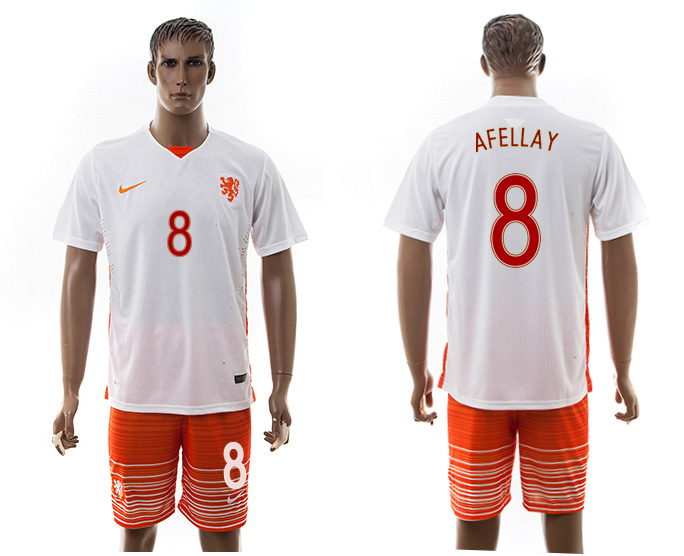 2016-17 Netherlands 8 AFELLAY Away Soccer Jersey