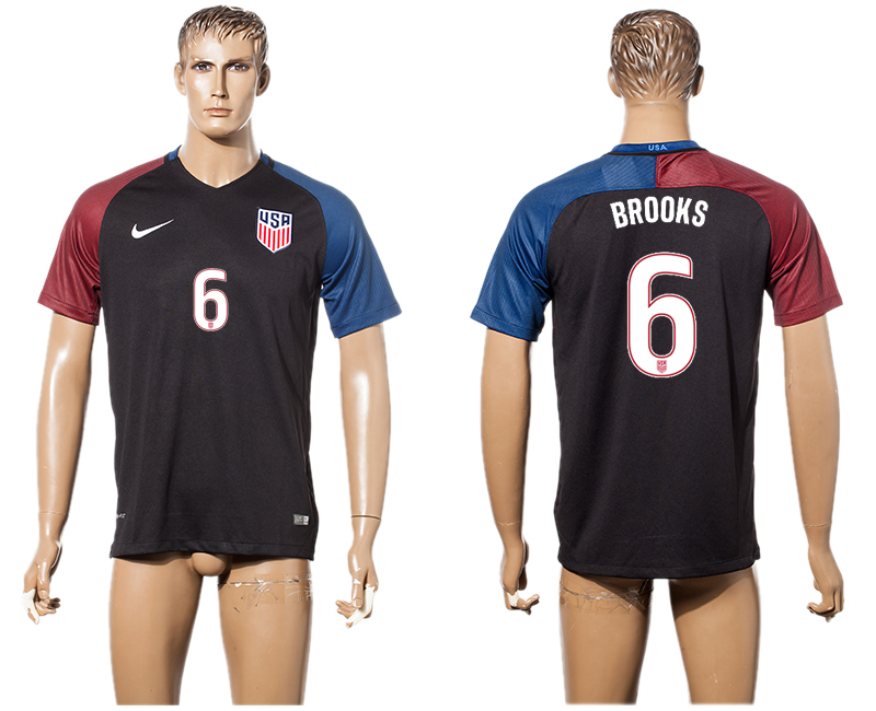 USA 6 BROOKS Away 2016 Copa America Centenario Thailand Soccer Jersey