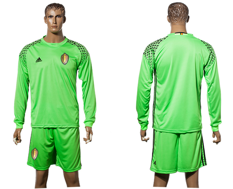 Belgium Goalkeeper UEFA Euro 2016 Long Sleeve Soccer Jersey