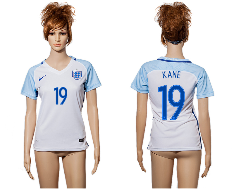 England 19 KANE Home Women UEFA Euro 2016 Soccer Jersey