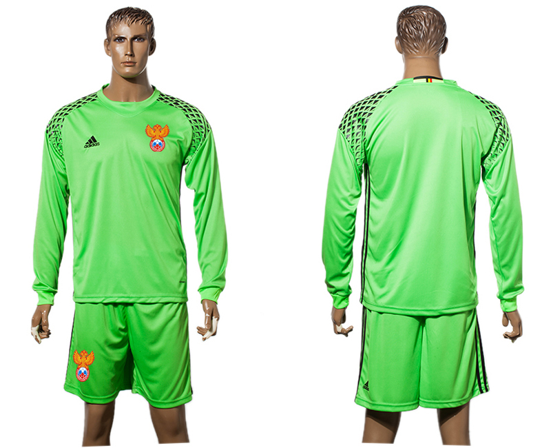 Russia Goalkeeper UEFA Euro 2016 Long Sleeve Soccer Jersey
