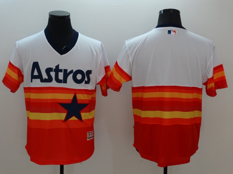 Astros Blank Orange Cooperstown Collection Flexbase Jersey