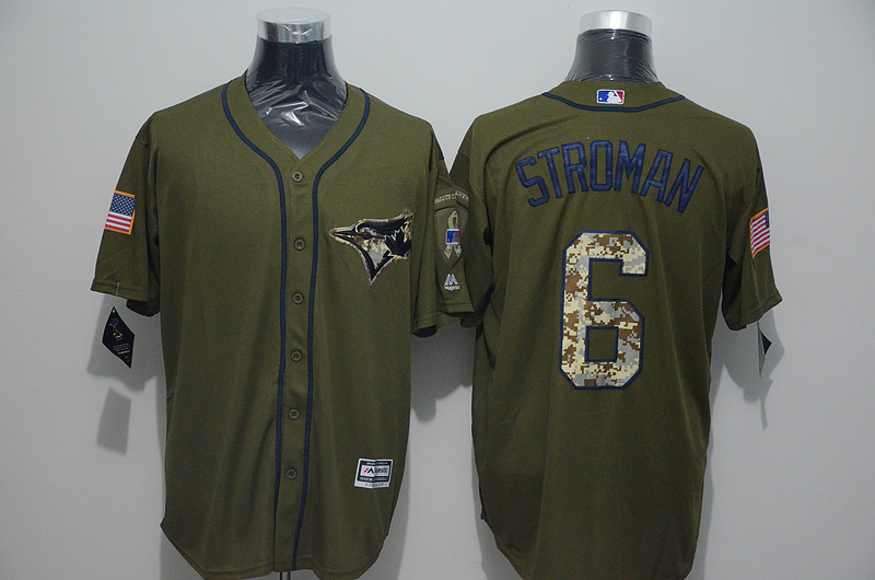 Blue Jays 6 Marcus Stroman Olive Green New Cool Base Jersey
