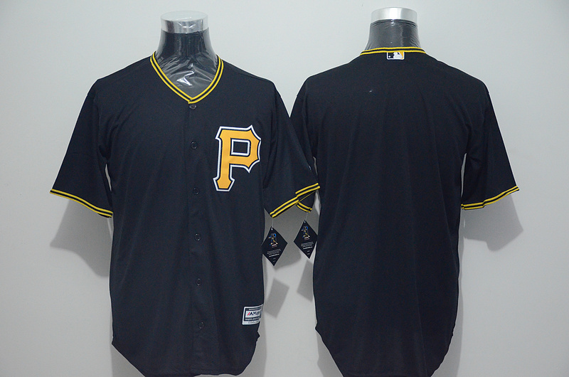 Pirates Blank Black New Cool Base Jersey - Click Image to Close
