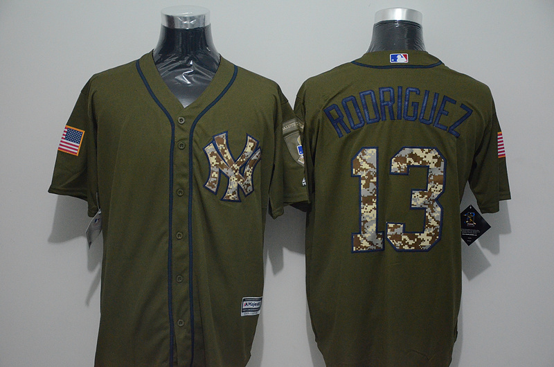 Yankees 13 Alex Rodriguez Olive Green New Cool Base Jersey