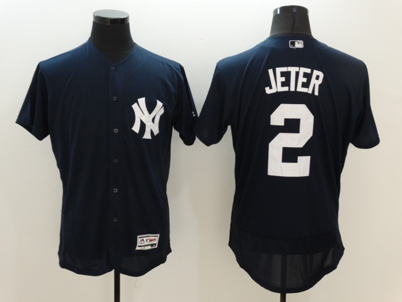 Yankees 2 Derek Jeter Navy Flexbase Jersey Yankees 2 Derek Jeter Navy Flexbase Jersey