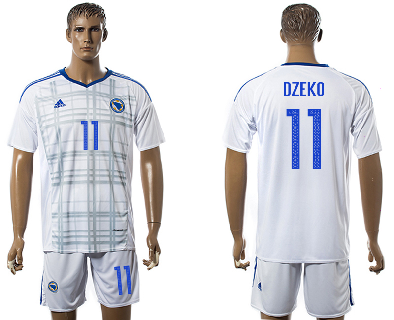 2016-17 Bosnia and Herzegovina 11 DZEKO Away Jersey