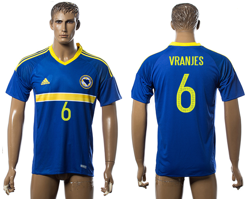 2016-17 Bosnia and Herzegovina 6 VRANJES Home Thailand Jersey 2016-17 Bosnia and Herzegovina 6 VRANJES Home Thailand Jersey