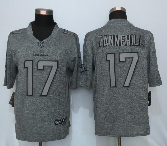 Nike Dolphins 17 Ryan Tannehill Gray Gridiron Gray Limited Jersey