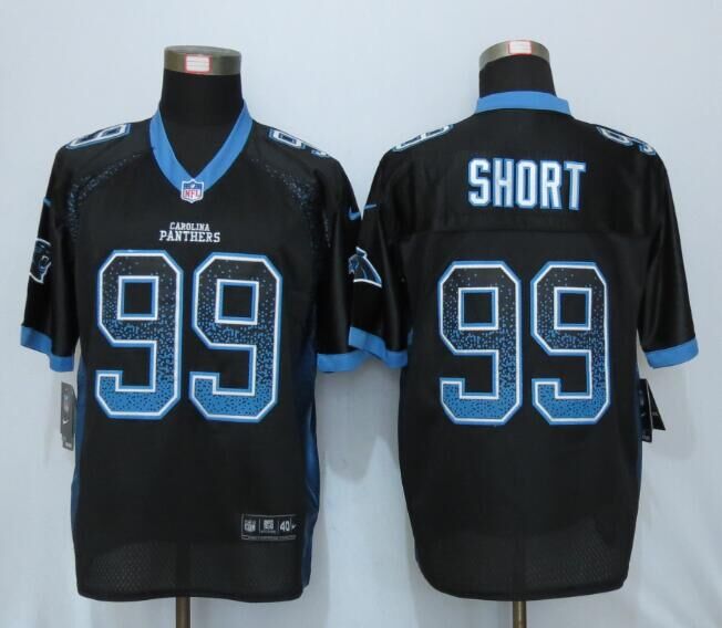 Nike Panthers 99 Kawann Short Black Drift Fashion Elite Jersey