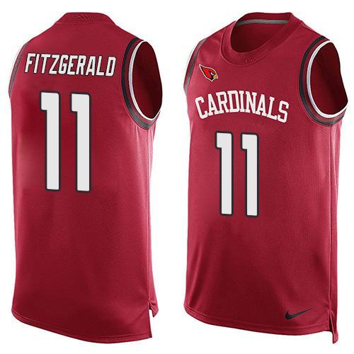 Nike Cardinals 11 Larry Fitzgerald Red Player Name & Number Tank Top - Click Image to Close