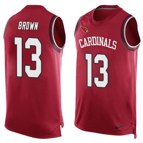 Nike Cardinals 13 Jaron Brown Red Player Name & Number Tank Top