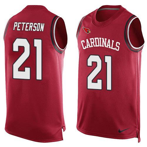 Nike Cardinals 21 Patrick Peterson Red Player Name & Number Tank Top - Click Image to Close