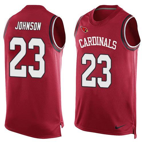 Nike Cardinals 23 Chris Johnson Red Player Name & Number Tank Top - Click Image to Close