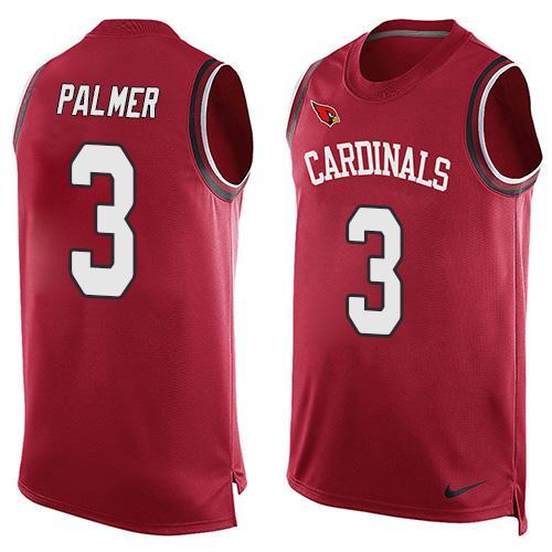 Nike Cardinals 3 Carson Palmer Red Player Name & Number Tank Top
