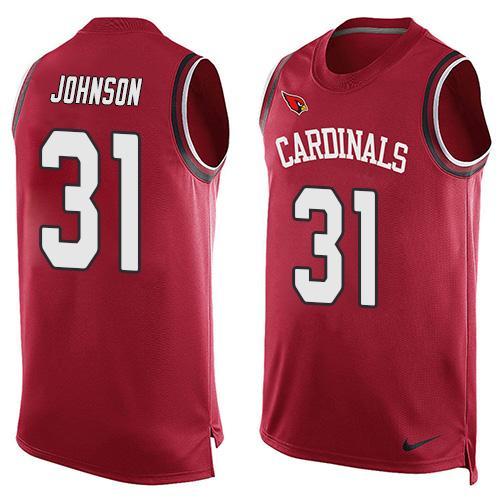 Nike Cardinals 31 David Johnson Red Player Name & Number Tank Top