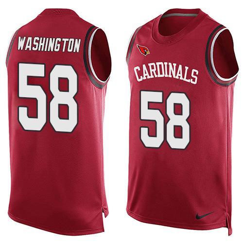 Nike Cardinals 58 Daryl Washington Red Player Name & Number Tank Top - Click Image to Close