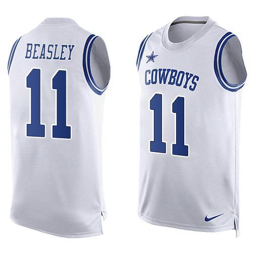 Nike Cowboys 11 Cole Beasley White Player Name & Number Tank Top