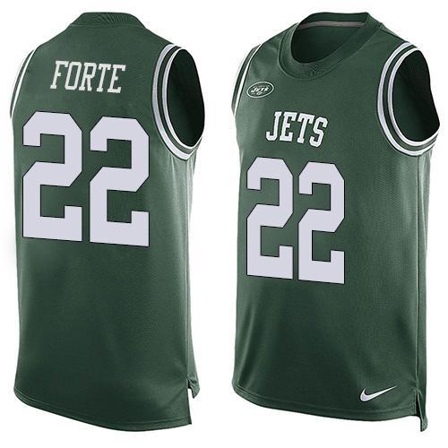 Nike Jets 22 Matt Forte Green Player Name & Number Tank Top