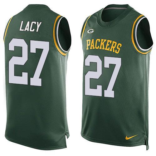 Nike Packers 27 Eddie Lacy Green Player Name & Number Tank Top