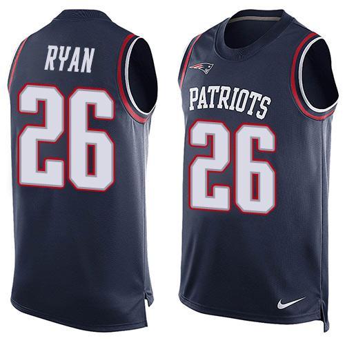 Nike Patriots 26 Ryan Logan Blue Player Name & Number Tank Top - Click Image to Close