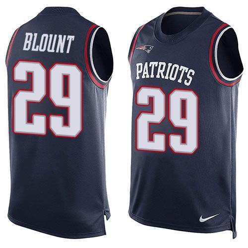 Nike Patriots 29 LeGarrette Blount Blue Player Name & Number Tank Top