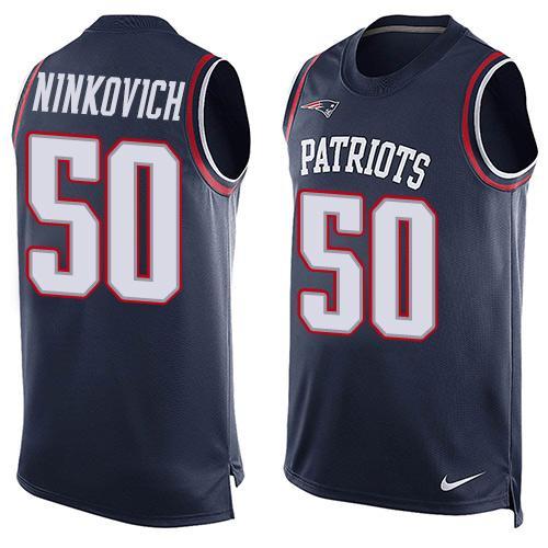Nike Patriots 50 Rob Ninkovich Blue Player Name & Number Tank Top