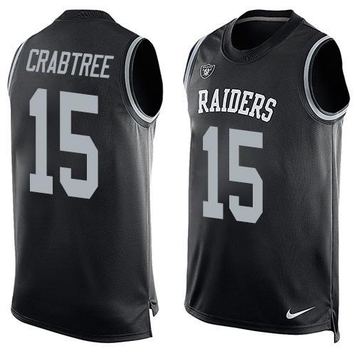 Nike Raiders 15 Michael Crabtree Black Player Name & Number Tank Top