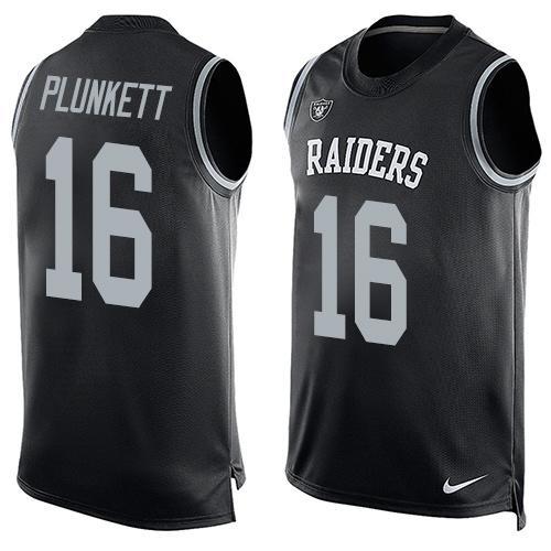 Nike Raiders 16 Jim Plunkett Black Player Name & Number Tank Top