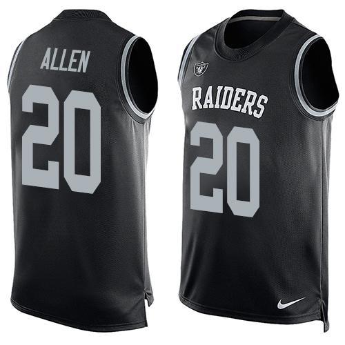 Nike Raiders 20 Nate Allen Black Player Name & Number Tank Top