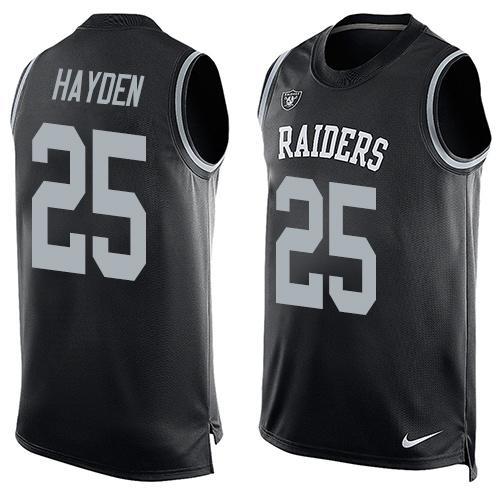 Nike Raiders 25 D.J. Hayden Black Player Name & Number Tank Top