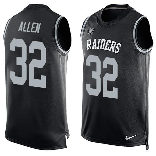 Nike Raiders 32 Marcus Allen Black Player Name & Number Tank Top