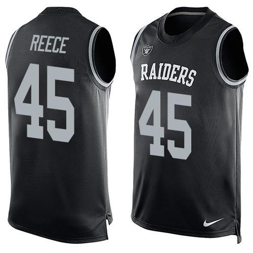 Nike Raiders 45 Marcel Reece Black Player Name & Number Tank Top