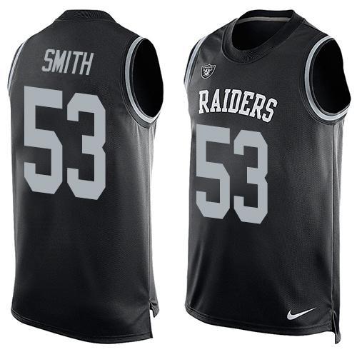 Nike Raiders 53 Malcolm Smith Black Player Name & Number Tank Top