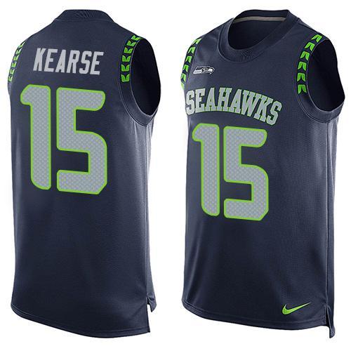 Nike Seahawks 15 Jermaine Kearse Blue Player Name & Number Tank Top