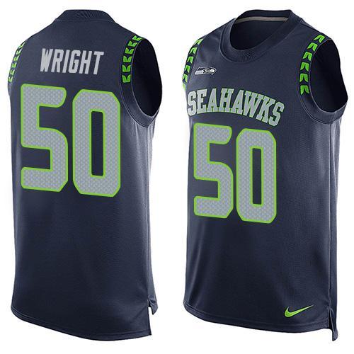 Nike Seahawks 50 K.J. Wright Blue Player Name & Number Tank Top