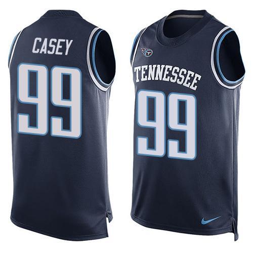 Nike Titans 99 Jurrell Casey Navy Player Name & Number Tank Top