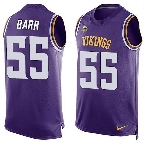Nike Vikings 55 Anthony Barr Purple Player Name & Number Tank Top