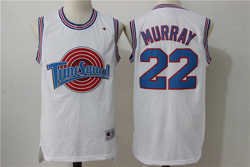 Tune Squad 22 Murray White Stitched Movie Jersey